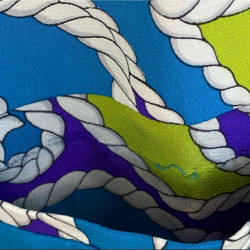 DVF Diane Von Fustenberg Wm’s Sz Lrg Silk Nautical Rope Vibrant Colored Vest - Picture 6 of 6